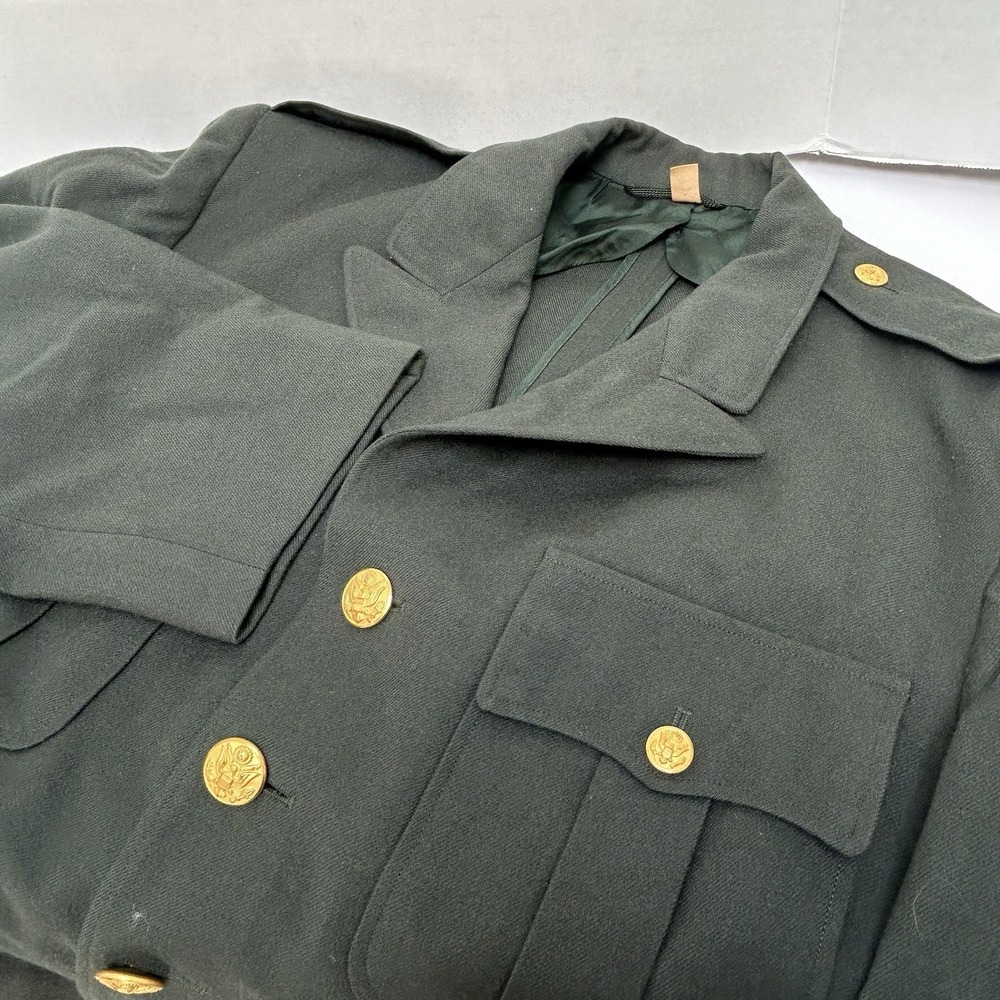 51st Infantry Army Men's Wool Serge Coat Army Green 44 Size 41 Regular